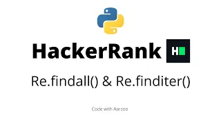Re findall Re finditer HackerRank Solution