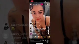 malu trevejo tries on bikinis on live