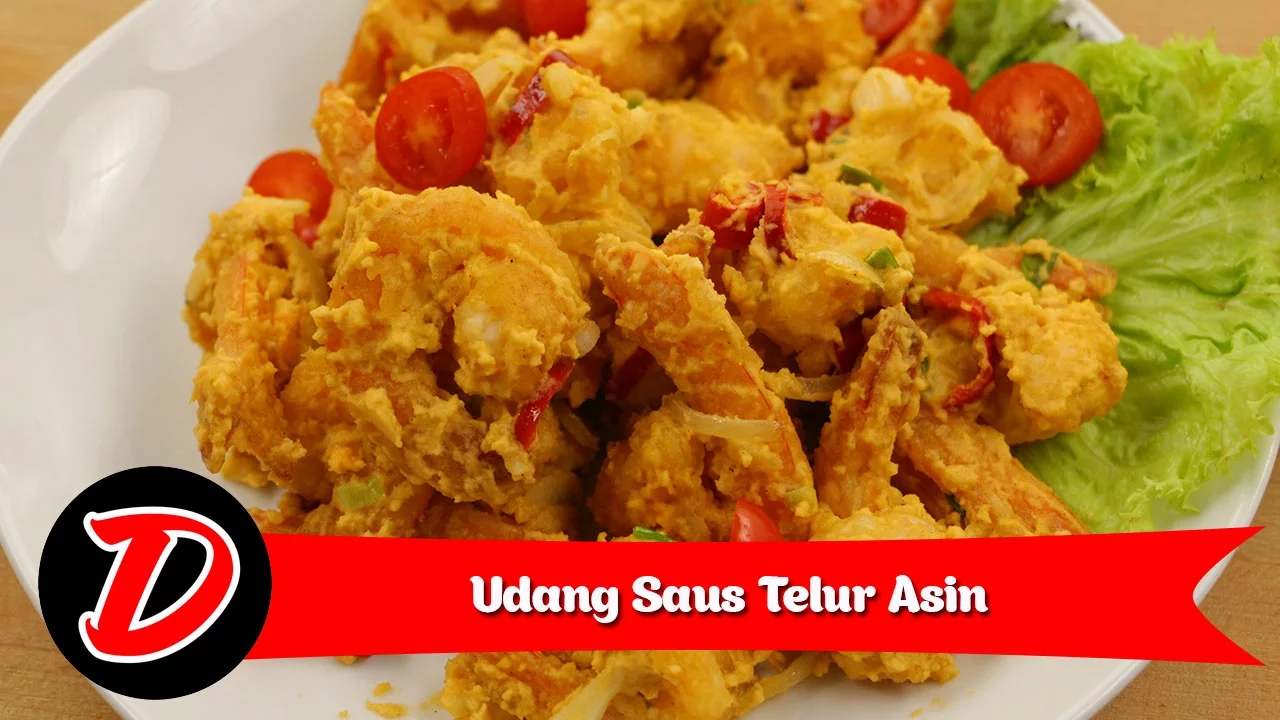 Resepi Udang Goreng Mentega Telur Masin | Salted Egg Yolk Prawns. 