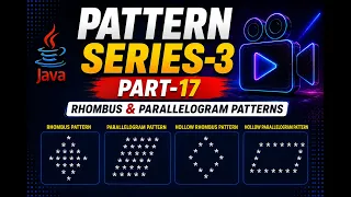 Java Pattern Programs in 20 Minutes Rhombus Star Pattern Part-17