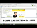 Login form validation in java validate username and password from database java tutorial