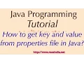 How to get key and value from properties file in Java