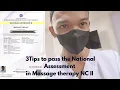 Tips to pass the Massage therapy NC II National Assessment 18 years old massage therapistcertified