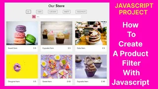 How to create a product filter with javascript JS Project