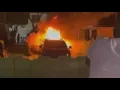 shows flames engulfing Hollywood police SUV as 911 call captures moment fire is reported