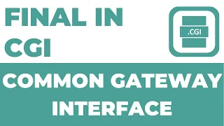 Final in Common Gateway Interface CGI Complete Course