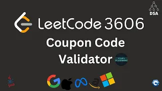 Coupon Code Validator LeetCode 3606 Daily Coding Challenge Optimal Approach