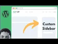 Add or Edit a Custom Sidebar in WordPress Code included