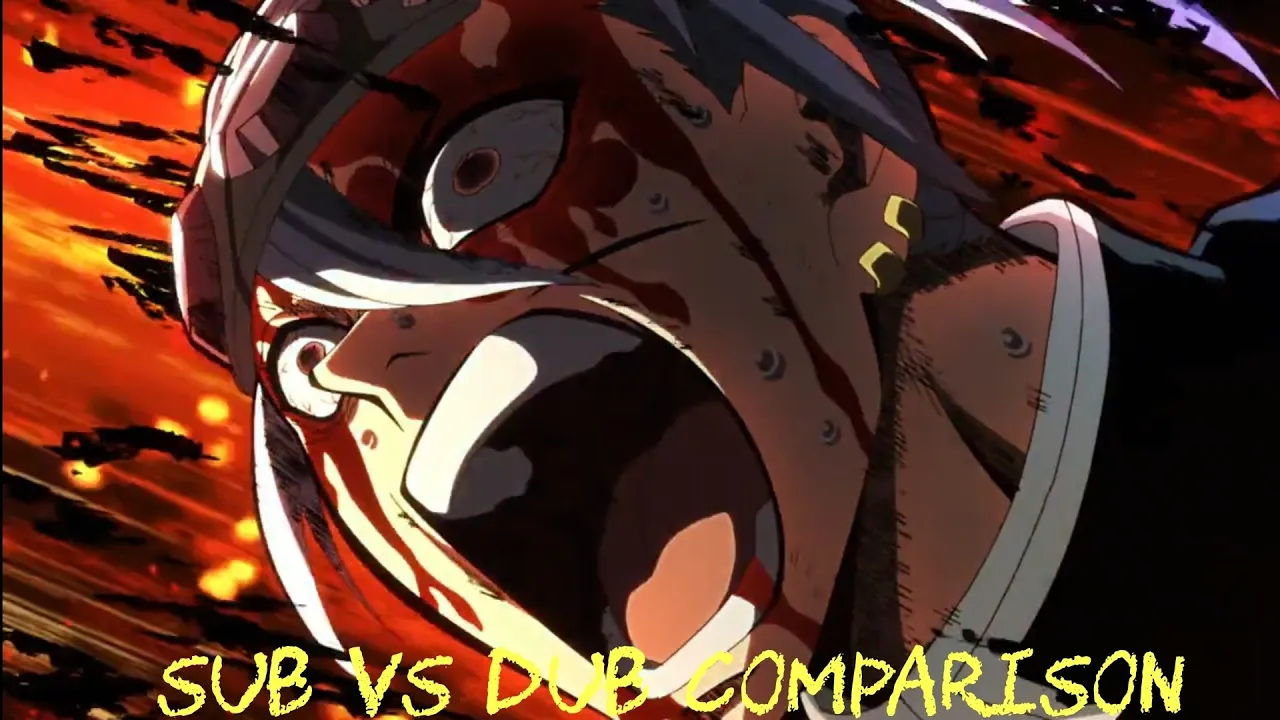 Demon Slayer- Uzui vs Gyutaro Sub vs Dub Comparison