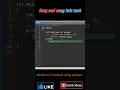 Addition of two numbers using pointer C programming C tutorials