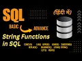 String Functions in SQL SQL Tutorials in Hindi