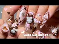 sanrio cake nails pt 2 fall nails nail tutorial handmade nail charms