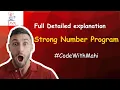 Strong number Program Java made easy CodeWithMahi
