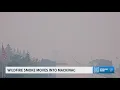 Wildfire smoke makes Mackinac Bridge disappear