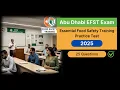 Abu Dhabi EFST Exam Practice Test 2025 Essential Food Safety Training Questions Answers