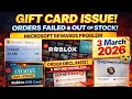 Microsoft Rewards Overwatch Gift Card Order DECLINED Redeem In-Progress Croma Cards Out of Stock