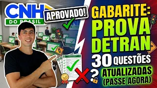 SIMULADO DETRAN - 30 QUESTÕES MAIS COBRADAS NA PROVA DE 2026 CNH DO BRASIL - LEGISLAÇÃO DE TRÂNSITO