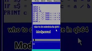 who to do calculate in qb64 mody awad share this
