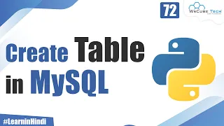 How to Create Table in MySql Python Python Tutorial for Beginners