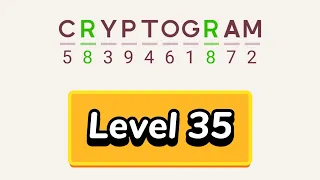Cryptogram level 35 Cryptogram letters and numbers game Solution