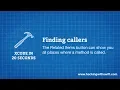 Xcode in 20 Seconds Finding callers