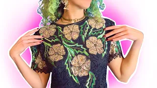 High Quality VINTAGE Sequins Simple Thrift Flips Two Ways