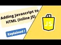 Javascript Course Adding Javascript to HTML inline JS