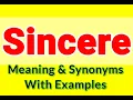 Sincere ka matlab Sincere synonym words in english Sincere examples in sentences