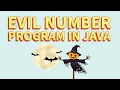 Evil Number in Java ISC Computer Science 2020 Specimen Paper 2