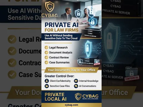 Law Firms: Use AI Without Sending Confidential Client Data to the Cloud. - Use CYBAG LOCAL AI
