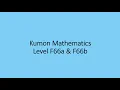 Kumon Mathematics F66a F66b