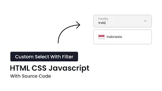 Custom Select Input With Filter Feature HTML CSS Javascript