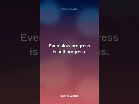 Keep Going… Even Slow Progress Is Progress 🤍 #shorts