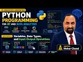 Lecture 3 Variables Data Types and Input-Output Operations