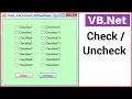 VB Net - How To Check And unCheck All CheckBox In Form In VB Net With Source Code