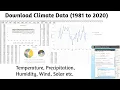 Climate Data Temperature Precipitation Humidity from 1981-2022