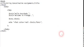 Php Tutorials String Operators and String Functions