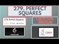 Leetcode 279 Perfect Squares Medium Java Solutions 2 Methods - Top Down Bottom Up DP
