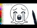 How to Draw the Loudly Crying Face Emoji