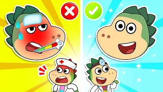 🤧 Daddy Has a Cold! ❤️ Spike & Sparkle to the Rescue!  🩺 Fire Spike Kids Stories