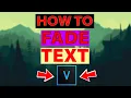 Vegas PRO How To Fade A Text