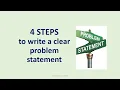 4 steps to write a problem statement for P thesis
