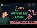 Breaking The Record Hackerrank solution in Java