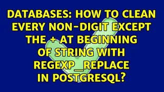 How to clean every non-digit except the at beginning of string with regexp - replace in Postgresql