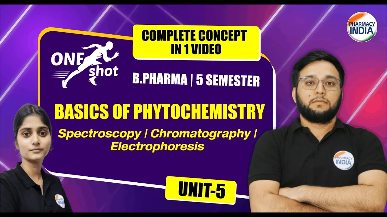 BASICS OF PHYTOCHEMISTRY | SPECTROSCOPY | CHROMATOGRAPHY | ELECTROPHORESIS | B.PHARMA | 5 SEM