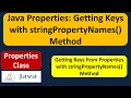 Java Properties Getting Keys with stringPropertyNames Method Java properties Java Tutorial