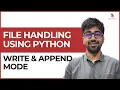 File Handling Write Append Mode Class 66 Python Core Advance Course