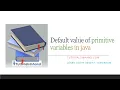 default values of primitive data types in java