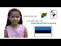 Drawing the national flag of Estonia with Python TalhaTraining
