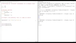 Single line IF-ELSE statements in Python